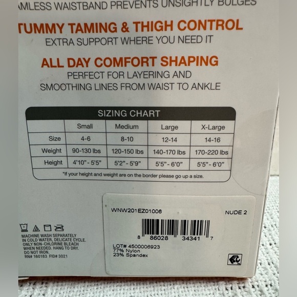 Warner's Easy Smoothing Sheer Shaping Tights - Nude2 - Picture 3 of 7